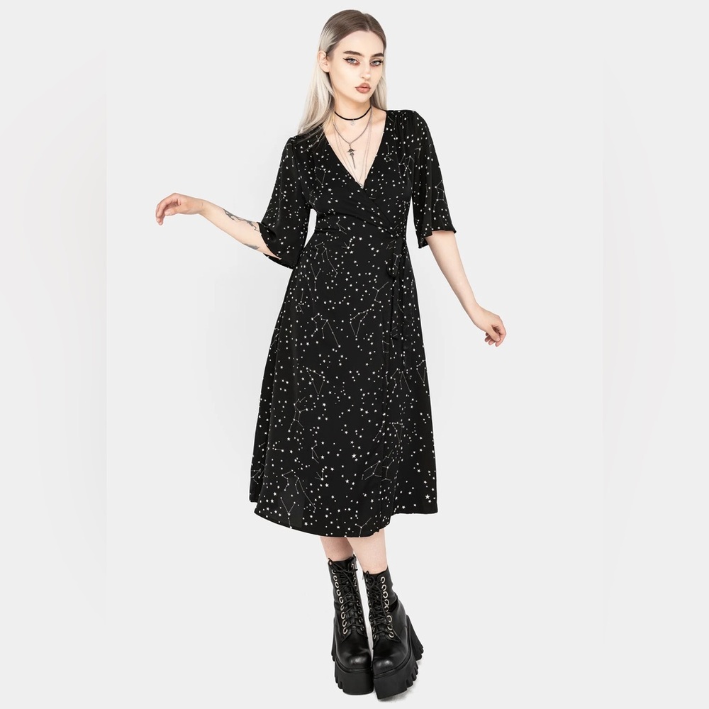 Disturbia Celestial Midi Kimono Dress